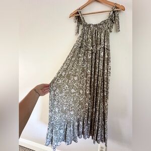 Floral Maxi Tie Strap Dress